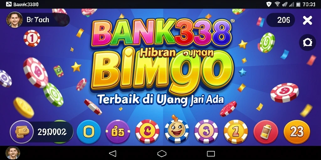 Screenshot utama BANK338 menampilkan gameplay Bingo yang seru.