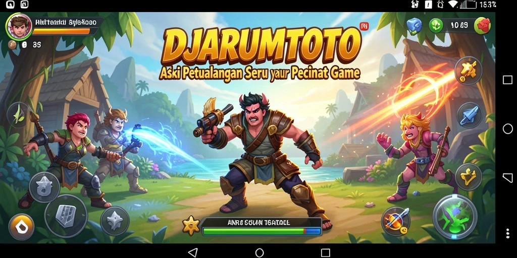 Screenshot utama DJARUMTOTO menunjukkan aksi seru gameplay yang memikat.