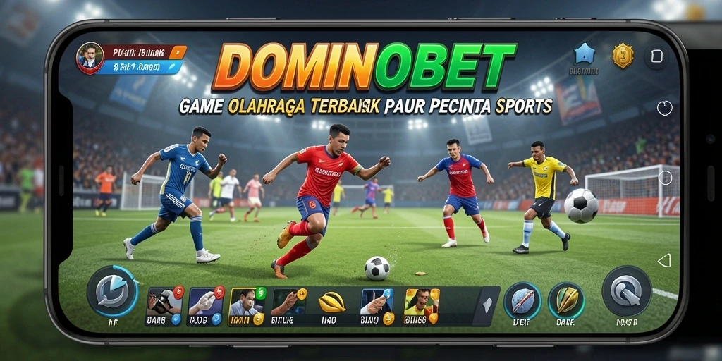 Screenshot utama DOMINOBET menampilkan gameplay olahraga yang seru dan interaktif.