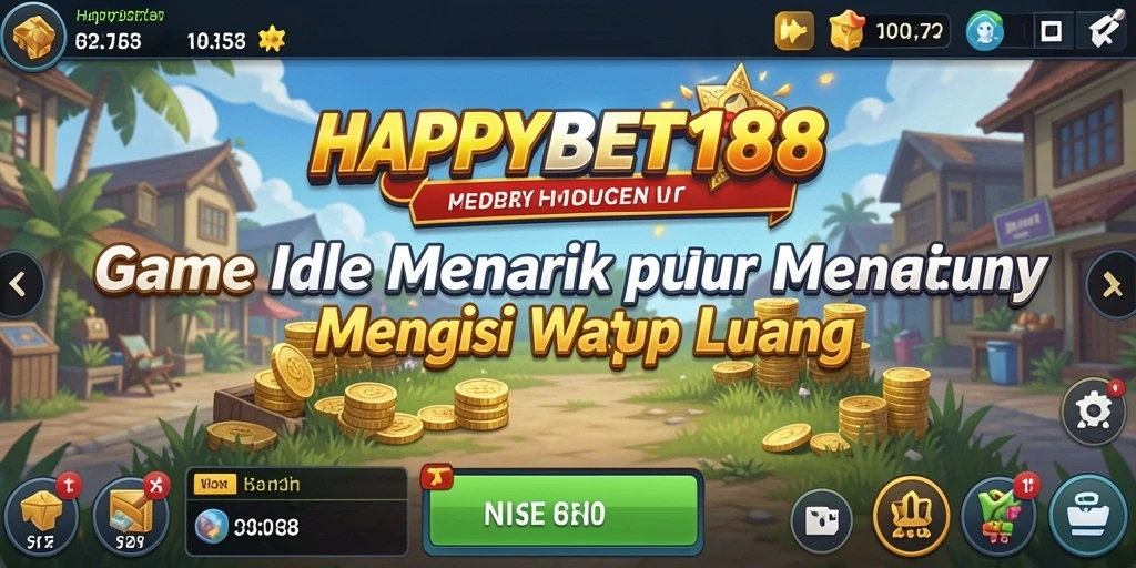 Screenshot gameplay <strong>HAPPYBET188</strong> menampilkan karakter yang sedang menghasilkan sumber daya.