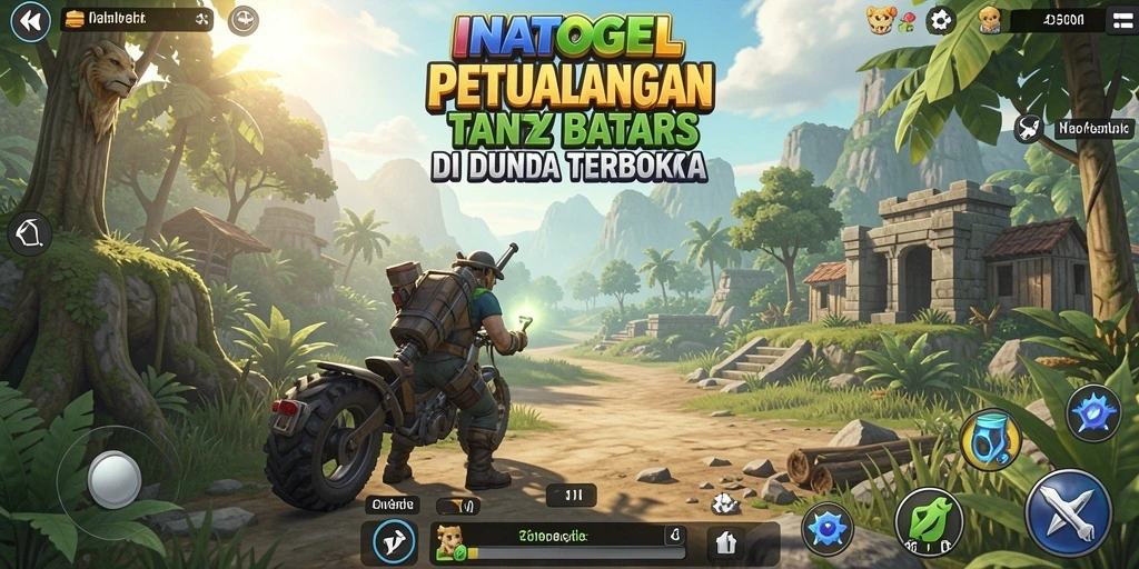 Screenshot menampilkan petualangan seru di dunia terbuka INATOGEL.