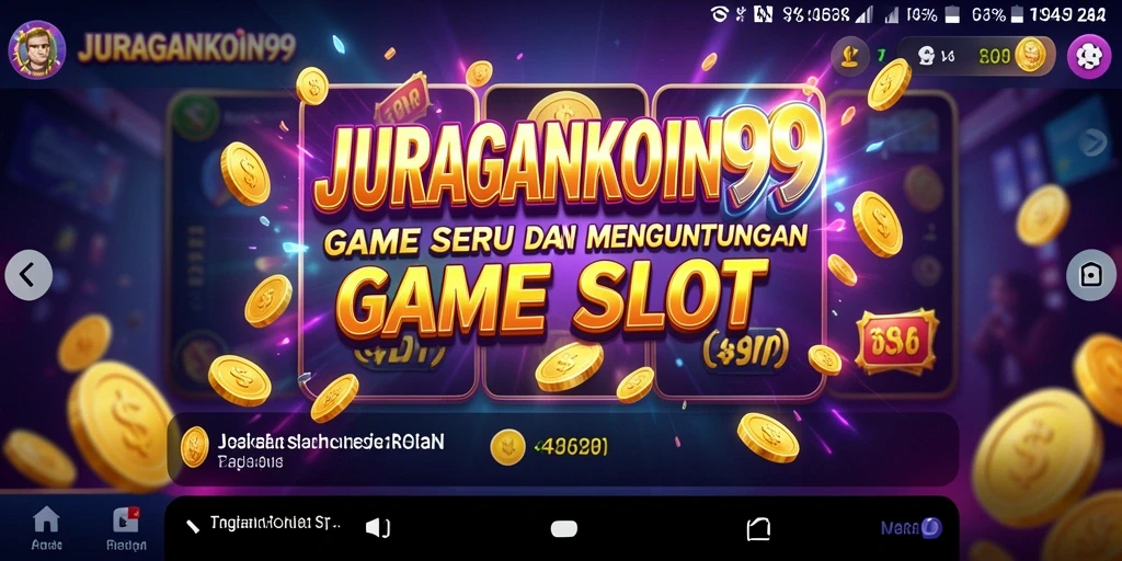Screenshot gameplay JURAGANKOIN99 menampilkan mesin slot yang seru.