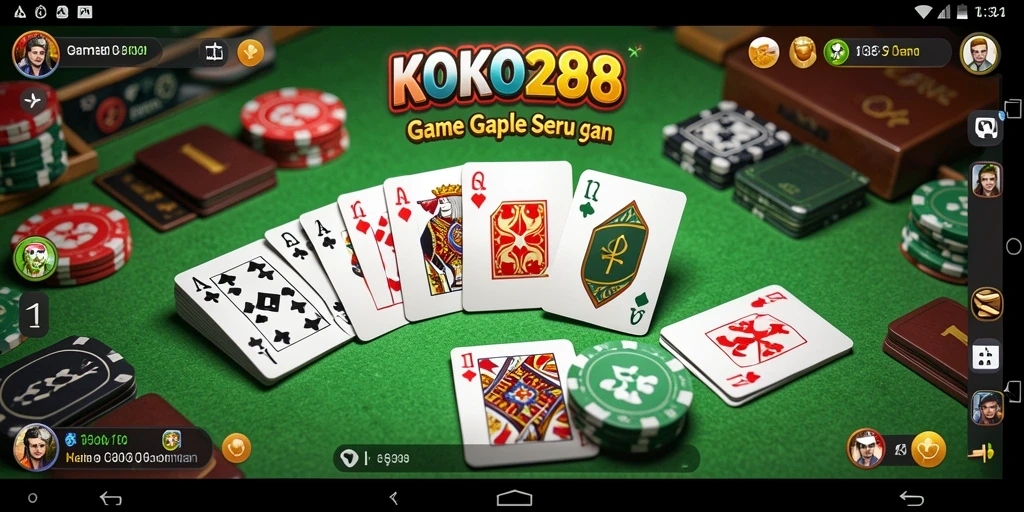 Screenshot gameplay KOKO288 menampilkan serunya bermain Gaple.