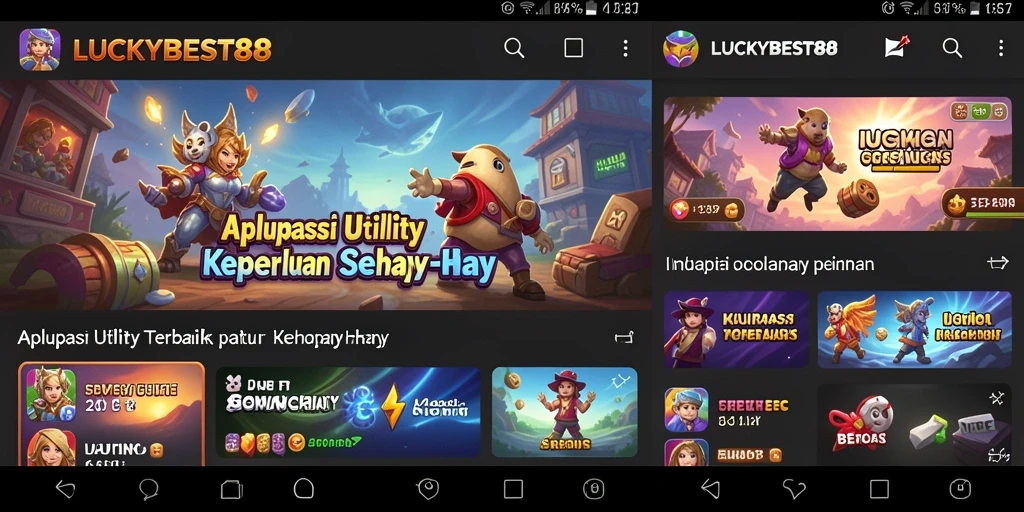 Tampilan antarmuka utama LUCKYBEST88 yang sederhana dan mudah digunakan.