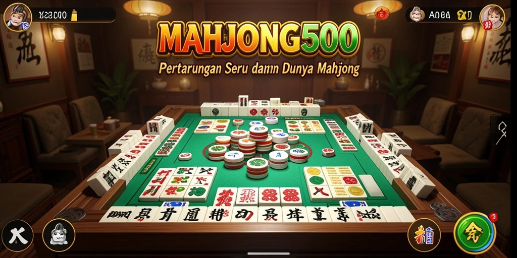 Screenshot MAHJONG500 menampilkan aksi pertarungan yang mendebarkan.