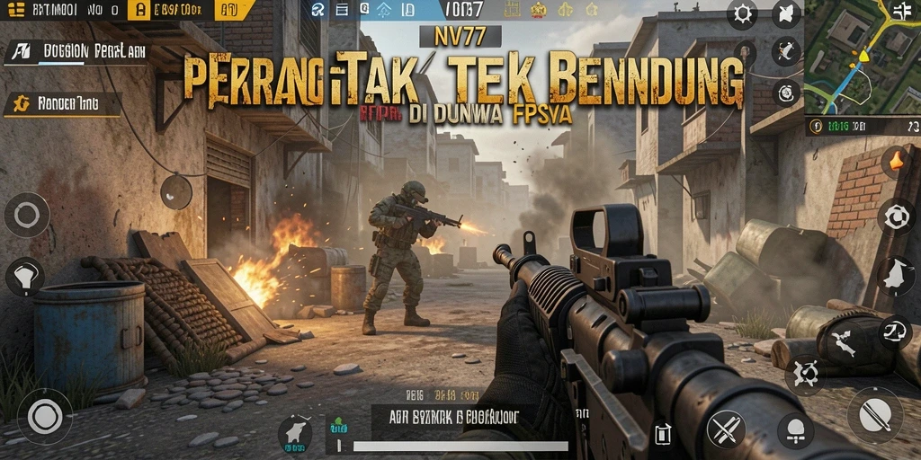 Tampilan gameplay NV77 dengan aksi pertempuran yang realistik.
