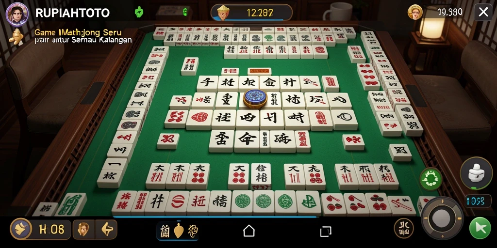 Tampilan gameplay RUPIAHTOTO dengan suasana Mahjong yang menenangkan.