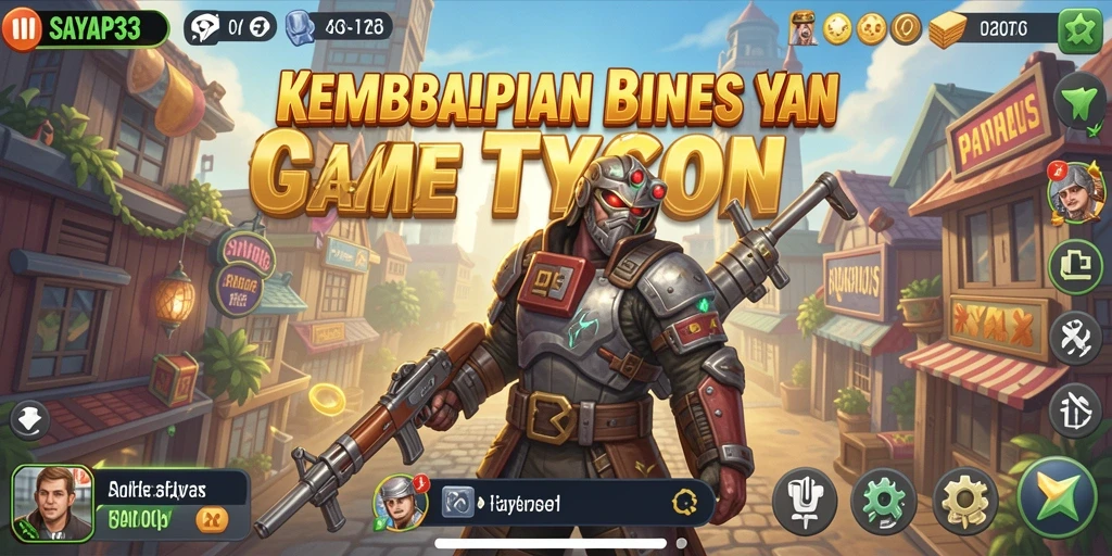 Tampilan gameplay SAYAP33 dengan interaksi bisnis yang seru.