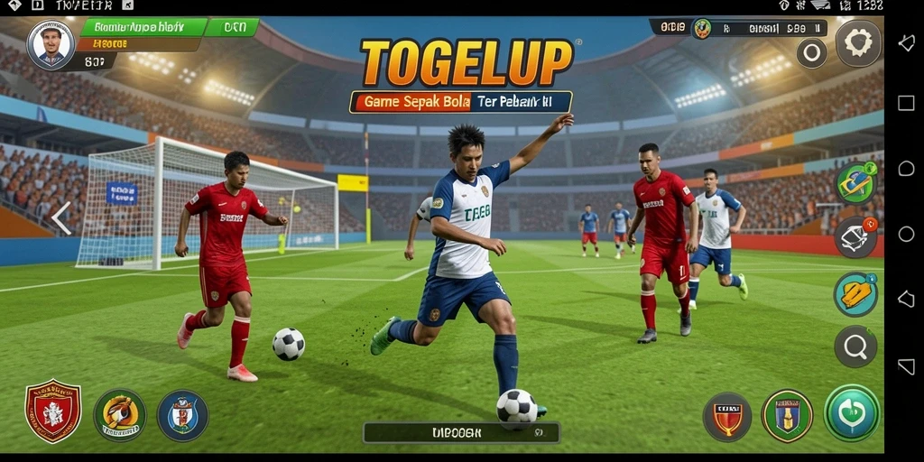 Screenshot gameplay TOGELUP yang menampilkan aksi seru di lapangan.