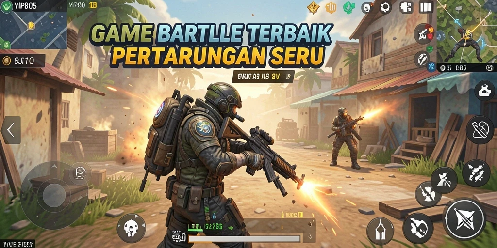 Gameplay seru di VIP805 dengan aksi Battle Royale yang mendebarkan.