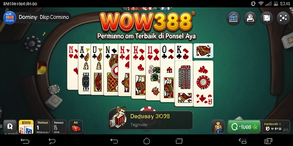 Screenshot gameplay Domino yang seru dan interaktif.